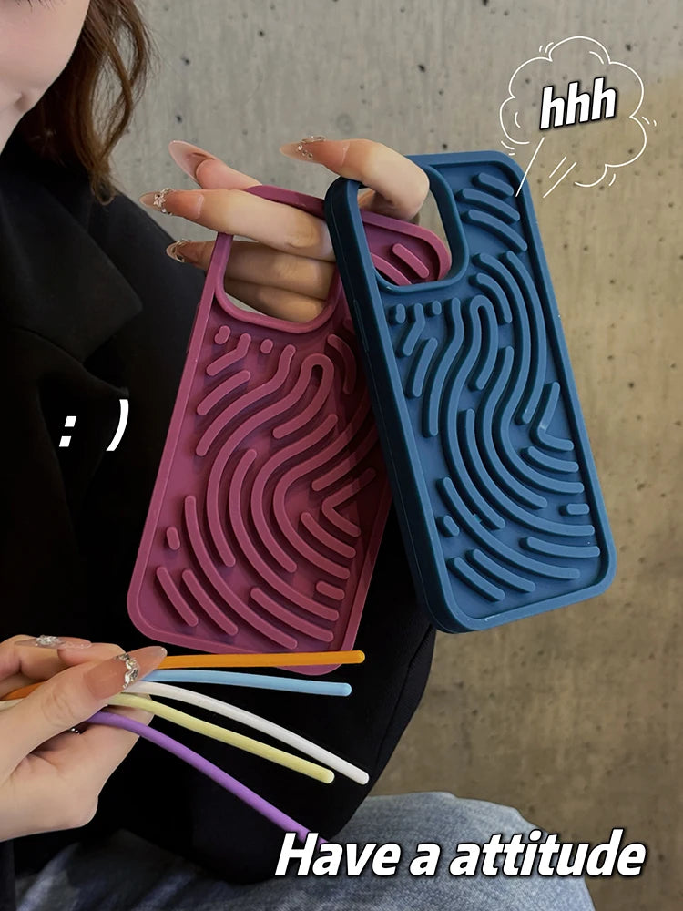 Neon Wave Case For iPhone 16 15 14 13 12 11 17 Pro Max
