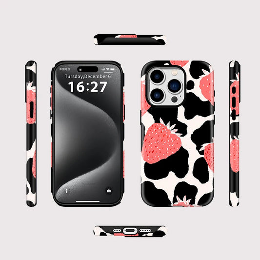 IPHONE Strawberry Cow Aesthetic Case