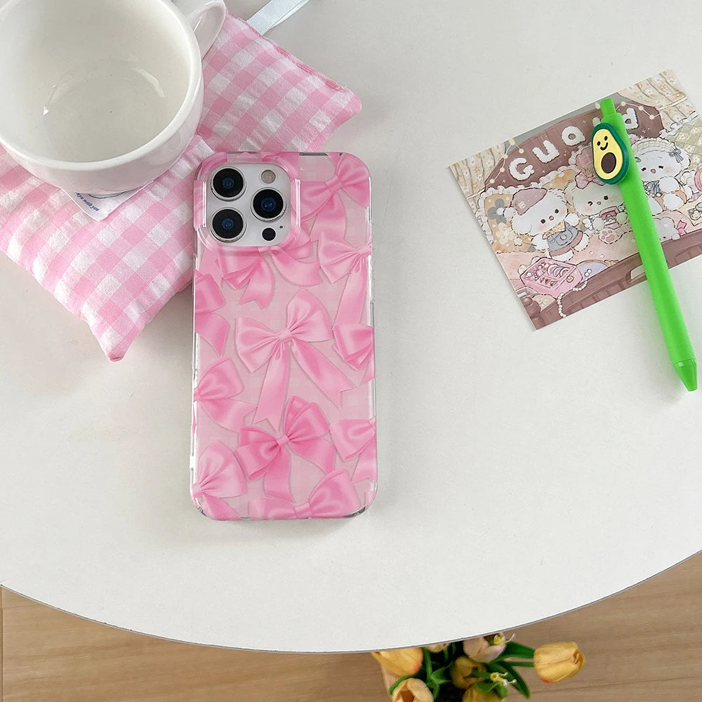 Pink Ribbon Phone Case for IPhone 13 15 14 16 17 Pro Max