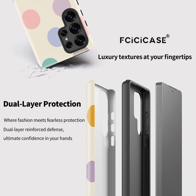 Samsung Galaxy Pastel Dot Aesthetic Case