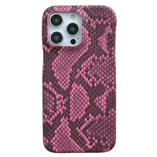 Pink Snake Skin Case For iPhone16 15 14 13 Pro Max
