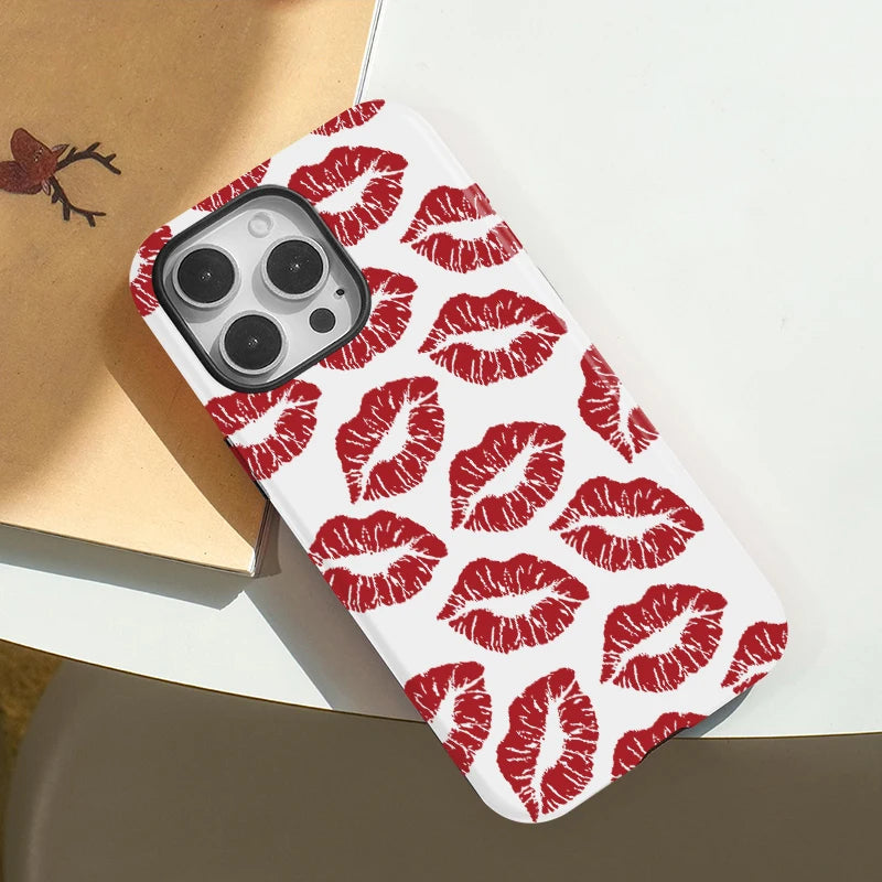 PHONE Red Lip Print Case