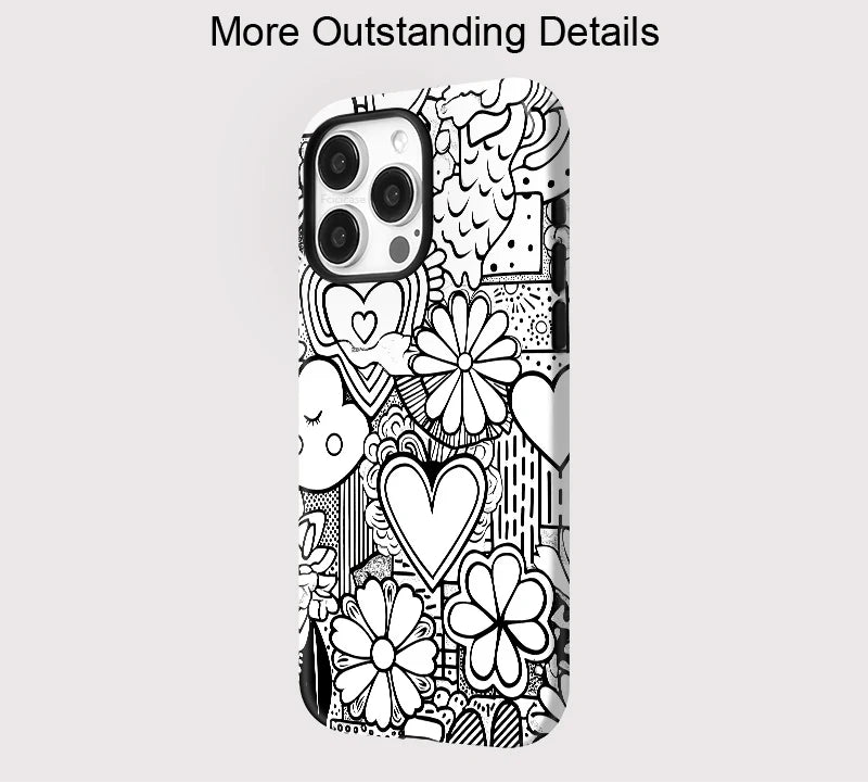 IPHONE Doodle Heart Garden Case