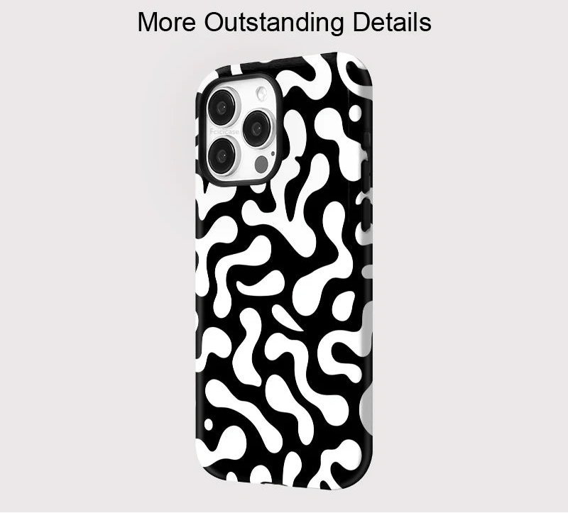 IPHONE Fluid Abstract Monochrome Case