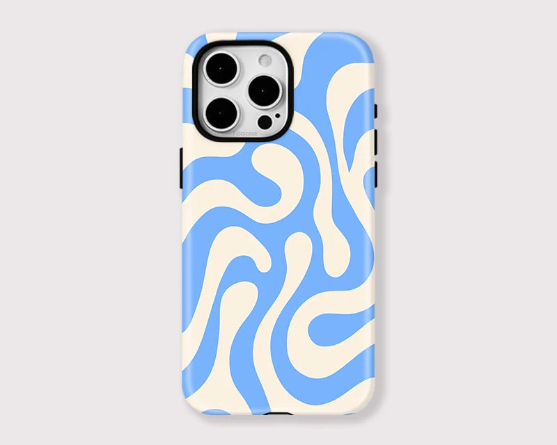 IPHONE Blue Flow Motion Case - Magnetic Cover