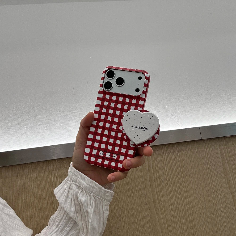 Cherry Picnic Gingham - Magnetic Cover