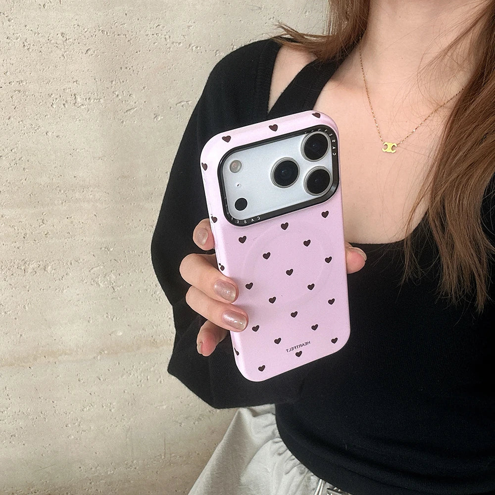 Flower Cute Heart Magnetic Case