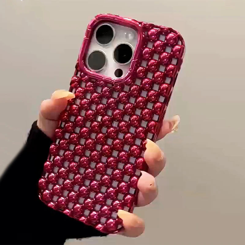 Ruby Crystal Grid Case