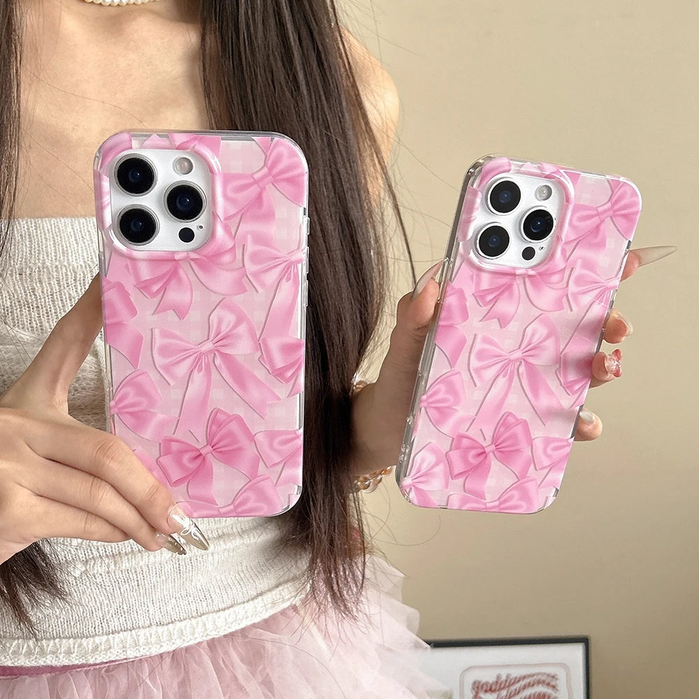 Pink Ribbon Phone Case for IPhone 13 15 14 16 17 Pro Max