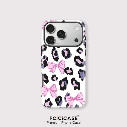 IPHONE Blush Leopard Bow Case