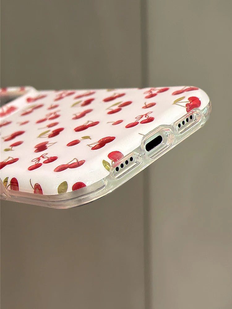 Ins Cute Shine Cherry Case