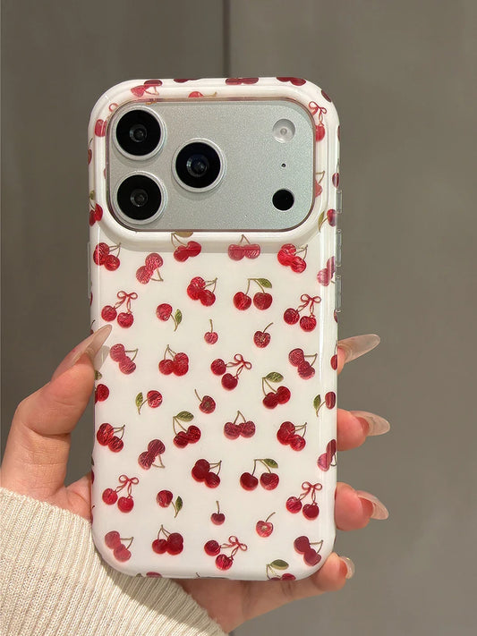 Ins Cute Shine Cherry Case
