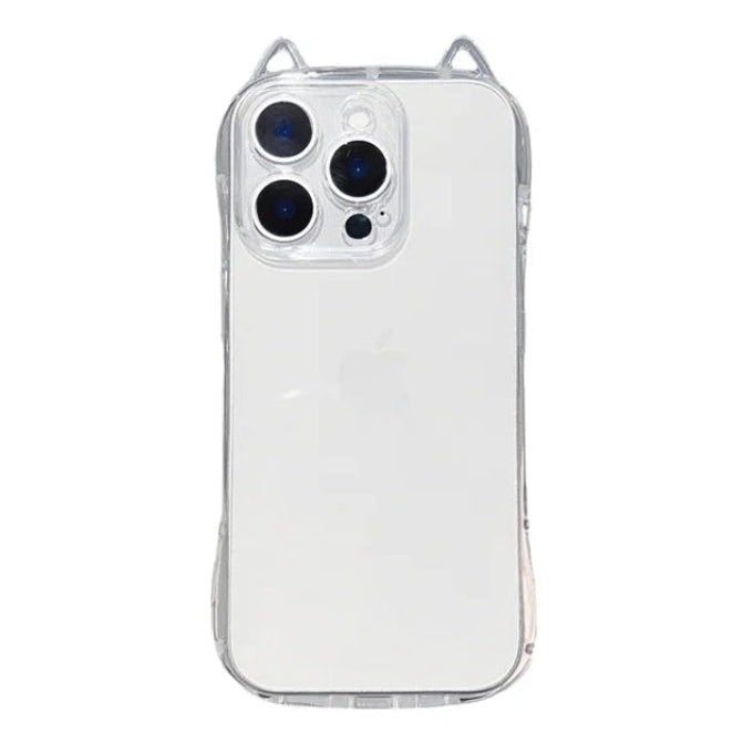 Cute Cat Ears Transparent Phone Case