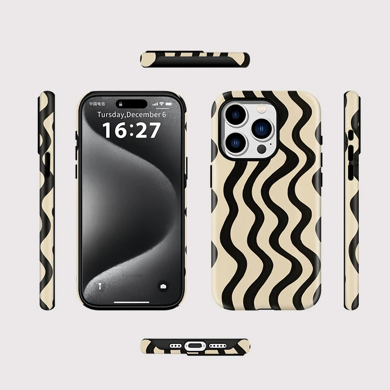 IPHONE Monochrome Wave Case
