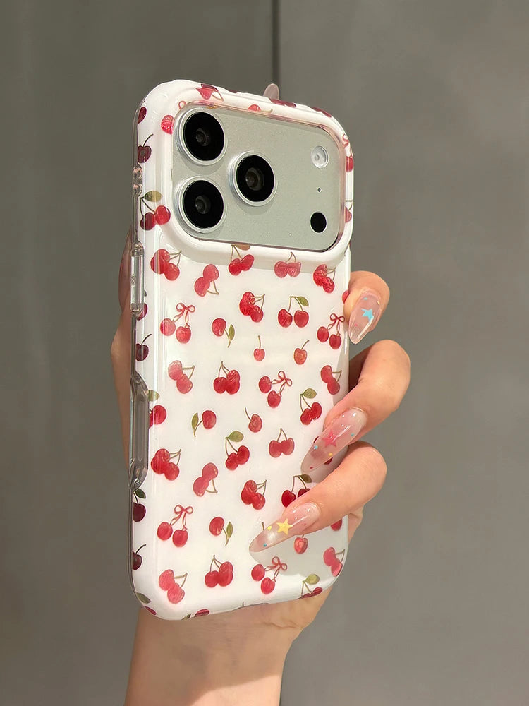 Ins Cute Shine Cherry Case
