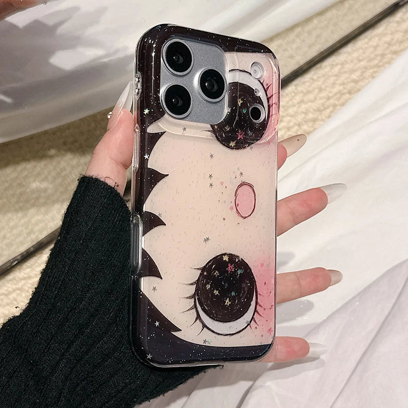 Kawaii Cat Face Case For iPhone 17 16 15 14 13 Pro Max