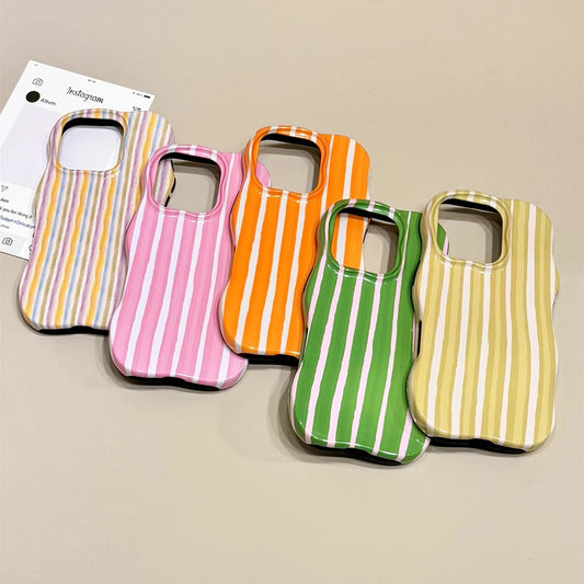 Green Stripe Tote Case for IPhone 13 14 15 16 17 Pro Max 17Air