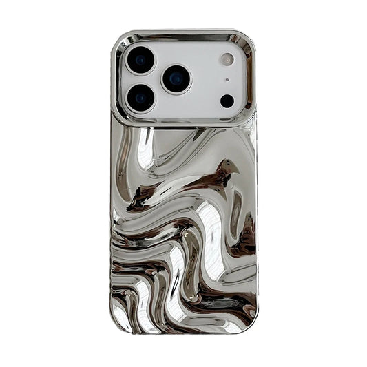 Chrome Swirl Case For iPhone 17 Pro Max Air 16 15 13 14 11 12