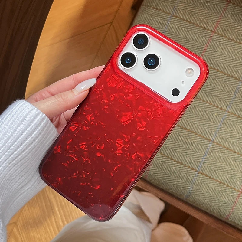 Red Glitter Fade Case For iPhone 17 Pro Max 16 15 14 13