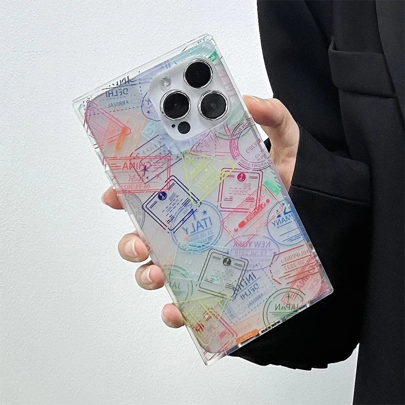 Vintage Travel Map Case For iPhone 17 16 15 13 14 Pro Max