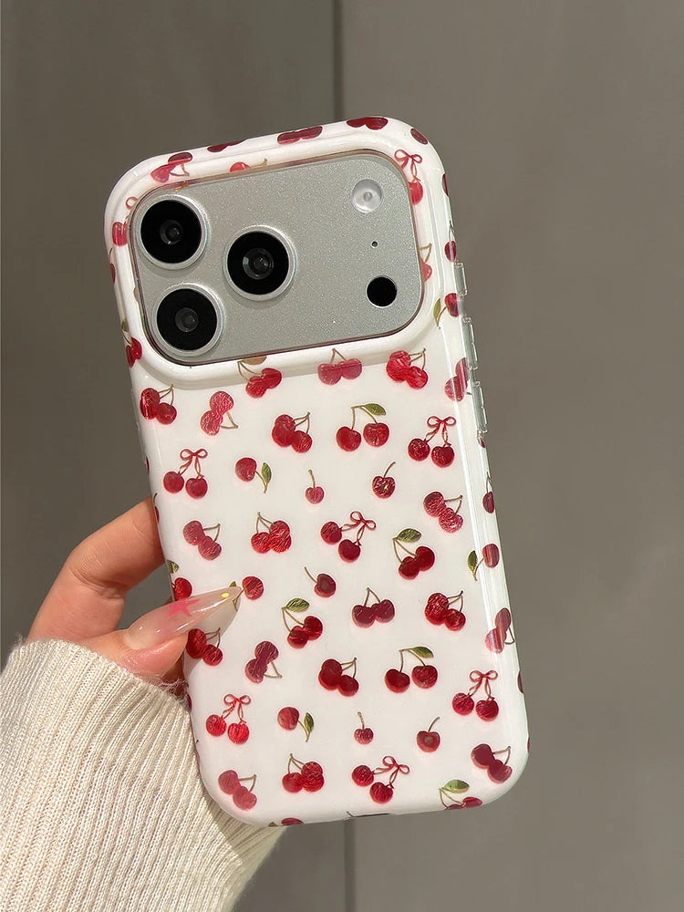 Ins Cute Shine Cherry Case