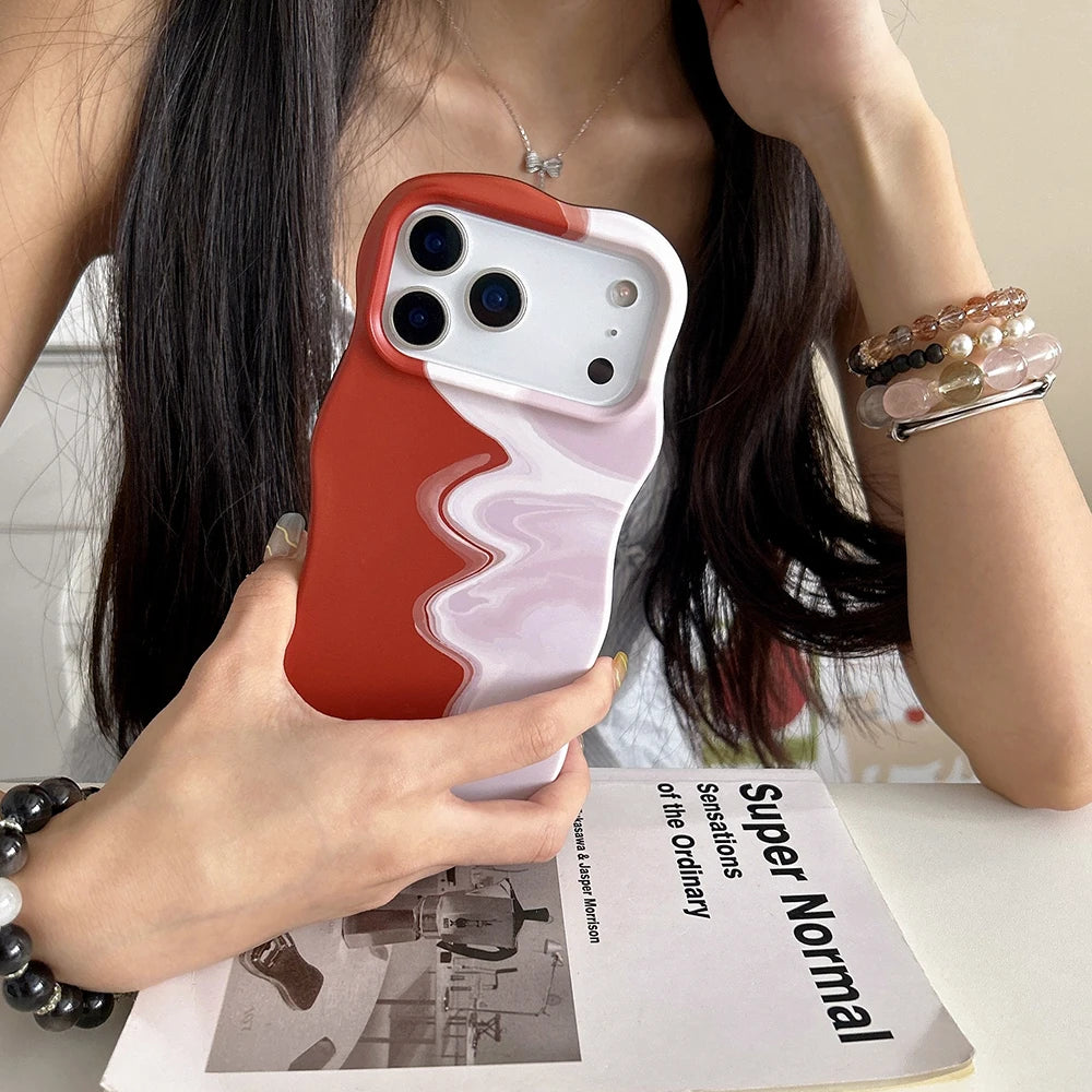 Duo Melt Wave Case for IPhone 17 16 15 14 13 Pro Max