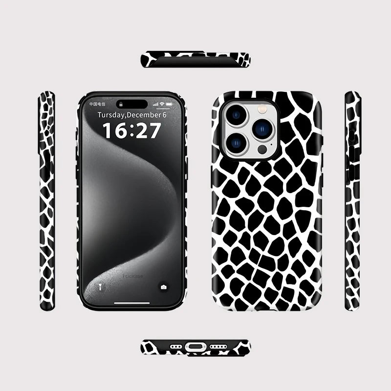IPHONE Monochrome Giraffe Pattern Case