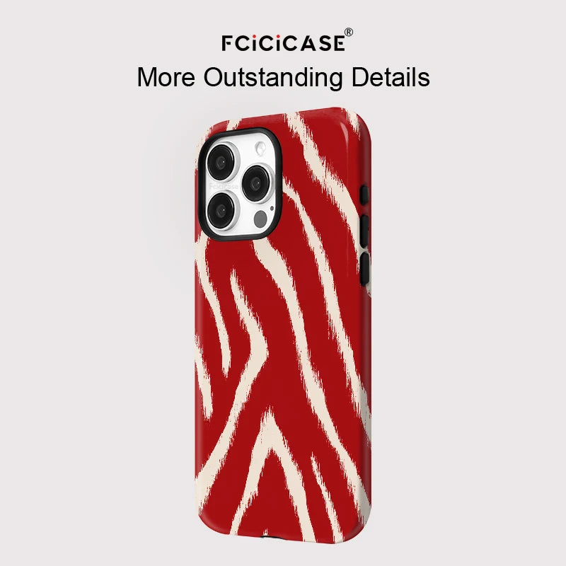 IPHONE Red Zebra Art Case