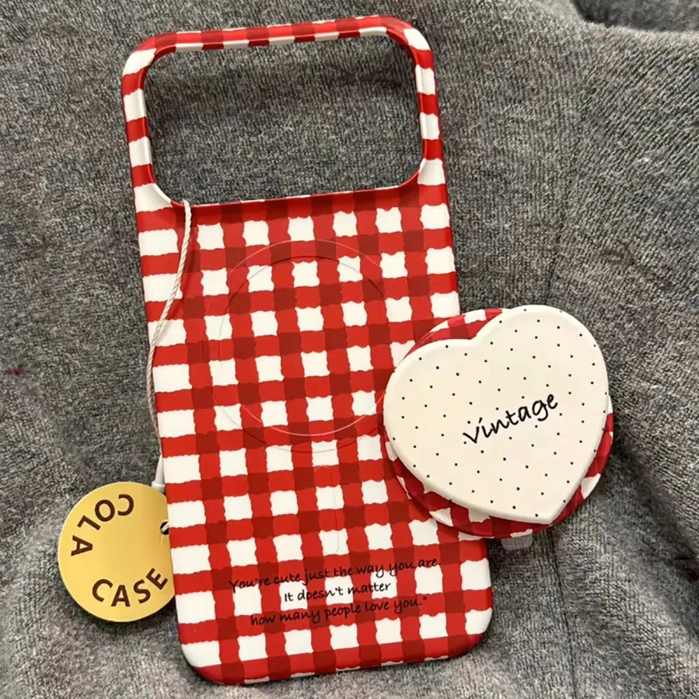 Cherry Picnic Gingham - Magnetic Cover