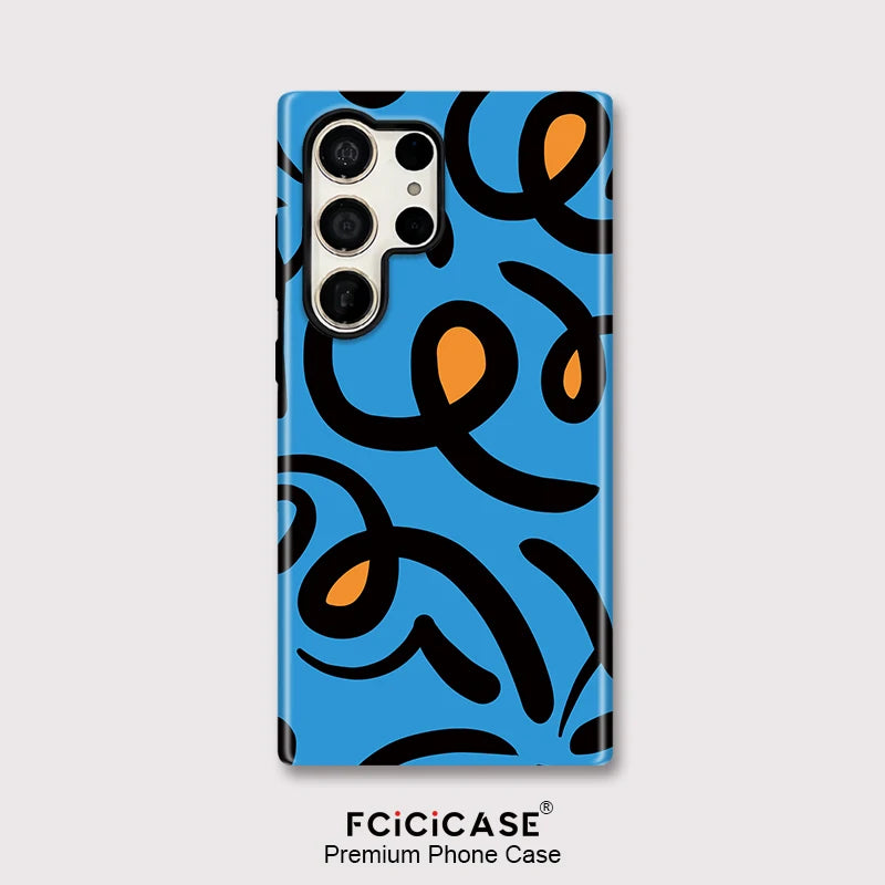 Samsung Galaxy Blue Wave Artistic Case