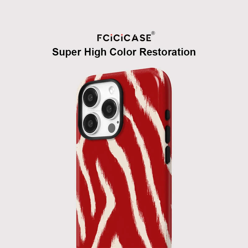 IPHONE Red Zebra Art Case