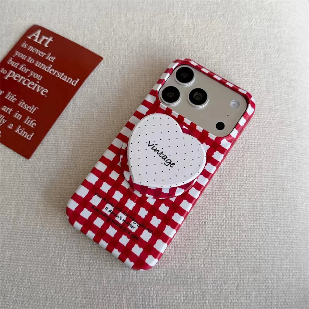Cherry Picnic Gingham - Magnetic Cover